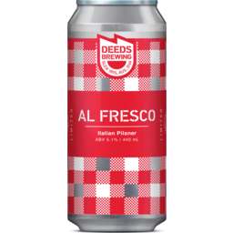 Photo of Deeds Brewing Al Fresco Italian Pilsner
