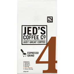Photo of Jed's #4 Very Strong Espresso Grind Coffee 200g