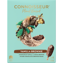 Photo of Connoisseur Plant Based Vanilla Brownie 4 Pack 360ml