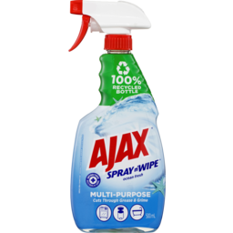 Photo of Ajax Spray N' Wipe Multi-Purpose Antibacterial Disinfectant Cleaner Trigger Surface Spray Ocean Fresh 475ml