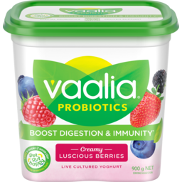 Photo of Vaalia Probiotic Luscious Berries Yoghurt 900g