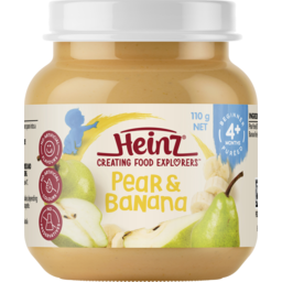 Photo of Heinz® Pear & Banana Baby Food Jar 4+ Months 110g 110g