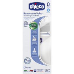 Photo of Chicco Well Being Glass Bottle Regular Flow 0m+