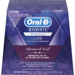 Photo of Oral-B 3d White Luxe Advanced Seal Whitestrips, Enamel Safe 14 Teeth Whitening Treatments