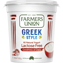 Photo of Farmers Union Greek Style Lactose Free Yogurt 500g