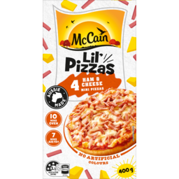 Photo of Mccain Ham & Cheese Lil Pizzas 4 Pack 400g