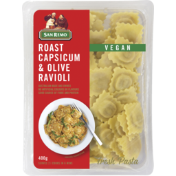 Photo of San Remo Vegan Roast Capsicum & Olive Ravioli 400g