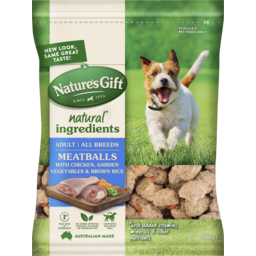 Photo of Nature’S Gift Meatballs With Chicken, Brown Rice And Garden Vegetables Adult Chilled Dog Food 700g 700g