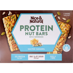 Photo of Nice & Natural Protein Nut Bars Salted Caramel 5pk 165g