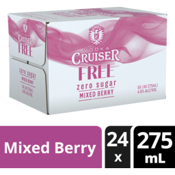 Photo of Vodka Cruiser Sugar Free Mixed Berry Stubbies