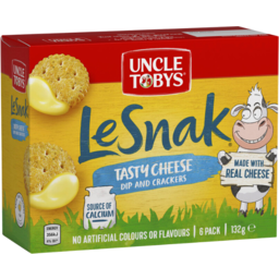 Photo of Uncle Tobys LeSnak Cheddar Cheese Dip & Crackers 6 Pack