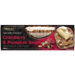 Photo of Ob Finest Cranberry & Pumpkin Seed Specialty Crackers 150g
