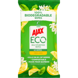 Photo of Ajax Eco Respect Fresh Lemon Mulitpurpose Wipes 40 Pack