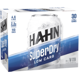 Photo of Hahn Super Dry 4.6 30 X 375ml Can Carton 30.0x375ml