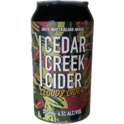 Photo of Cedar Creek Cloudy Cider Can 375ml