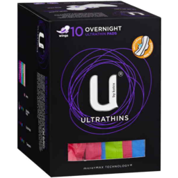 Photo of U Pad Ultrathins Over Night Regular 10s