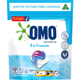 Photo of Omo Sensitive 3 In 1 Laundry Liquid Capsules 17 Pack 357g