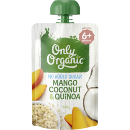 Photo of Only Organic Baby Food Pouch Mango Coconut Quinoa 120g