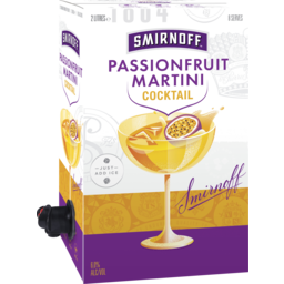 Photo of Smirnoff Passionfruit Martini Boxed Cocktail 2litre