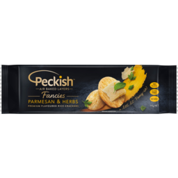 Photo of Peckish Fancies Parmesan & Herbs Flavoured Rice Crackers 90g