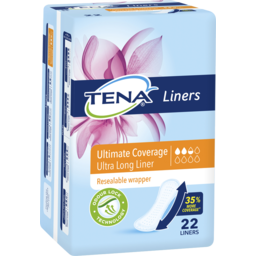 Photo of Tena Liners Ultimate Coverage Ultra Long Liner 22 Pack 