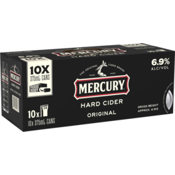 Photo of Mercury Hard Cider Original 6.9% 10 X 375ml Can 375ml