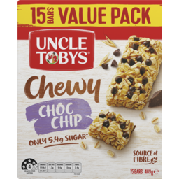 Photo of Nestle Uncle Tobys Muesli Bars Chewy Choc Chip Value Pack 15pk