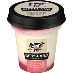 Photo of Gippsland Dairy Watermelon & Strawberry Twist Yogurt 160gm