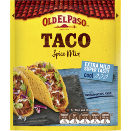 Photo of Old El Paso Taco Spice Mix Extra Mild 30g