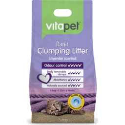 Photo of Vitapet Purrfit Cat Litter Lavender Clumping 7L