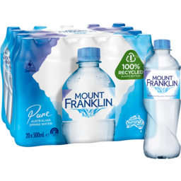 Photo of Mount Franklin Spring Water Multipack Bottles 20.0x500ml