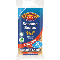 Photo of Golden Days Sesame Snaps Multipack 3x40g
