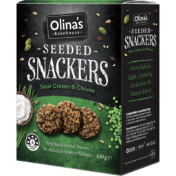 Photo of Olina's Bakehouse Seeded Snackers Sour Cream & Chives 140g 140g