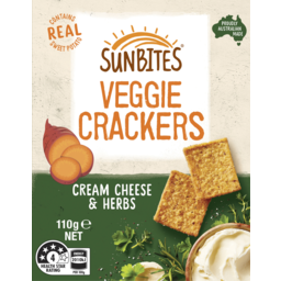 Photo of Sunbites Cream Cheese & Herbs Veggie Crackers 110g