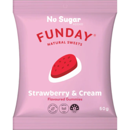 Photo of Funday Strawberry & Cream Sugar Free Gummies 50g