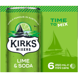 Photo of Kirks Mixers Lime & Soda Mini Cans