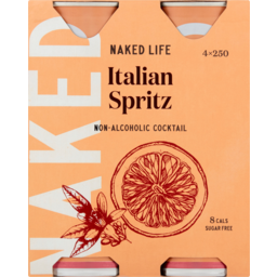 Photo of Naked Life Sugar Free Non-Alcoholic Italian Spritz Cocktail 4x250ml