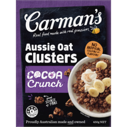 Photo of Carmans Cocoa Crunch Aussie Oat Clusters 450g