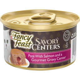Photo of Fancy Feast Adult Savory Centers Patè With Salmon And A Gourmet Gravy Center Wet Cat Food 85g