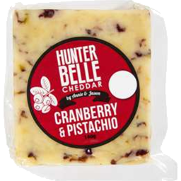 Photo of Cheese - Cheddar Hunter Belle Dairy Co Cranberry & Pistachio 140gm
