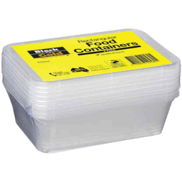 Photo of Black & Gold Disposable Plastic Container Rectangle 750ml 25pk