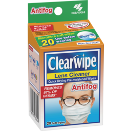 Photo of Clearwipe Antifog Lens Cleaner 20 Wipes 