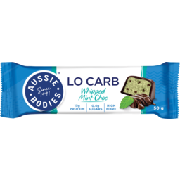 Photo of Aussie Bodies Lo Carb Protein Bar Whipped Mint-Choc 50g
