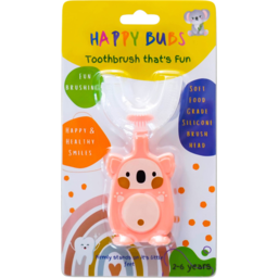 Photo of Happy Bubs - U-Shaped Silicone Toothbrush Pink