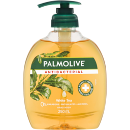 Photo of Palmolive Antibacterial Liquid Hand Wash Soap White Tea Pump 0% Parabens Recyclable 250ml