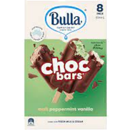 Photo of Bulla Choc Bars Malt, Perrpemint & Vanilla 8 Pack