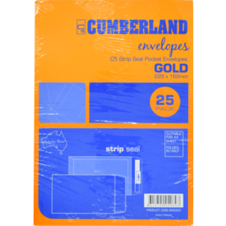 Photo of Cumberland Evelopes C5 Gold Pocket 25Pack Each