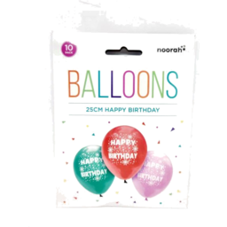 Photo of Balloons 25cm Birthday 10pk