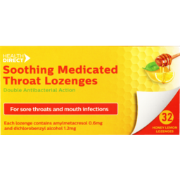 Photo of Health Direct Soothing Medicated Throat Lozenges Honey Lemon 32 Pack