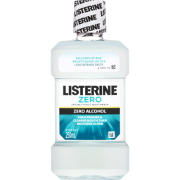 Photo of Listerine Zero Alcohol Antibacterial Mouthwash Less Intense Taste 250ml